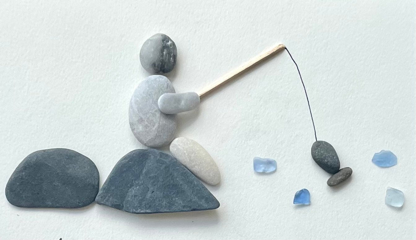 Fishing Pebble Art deals