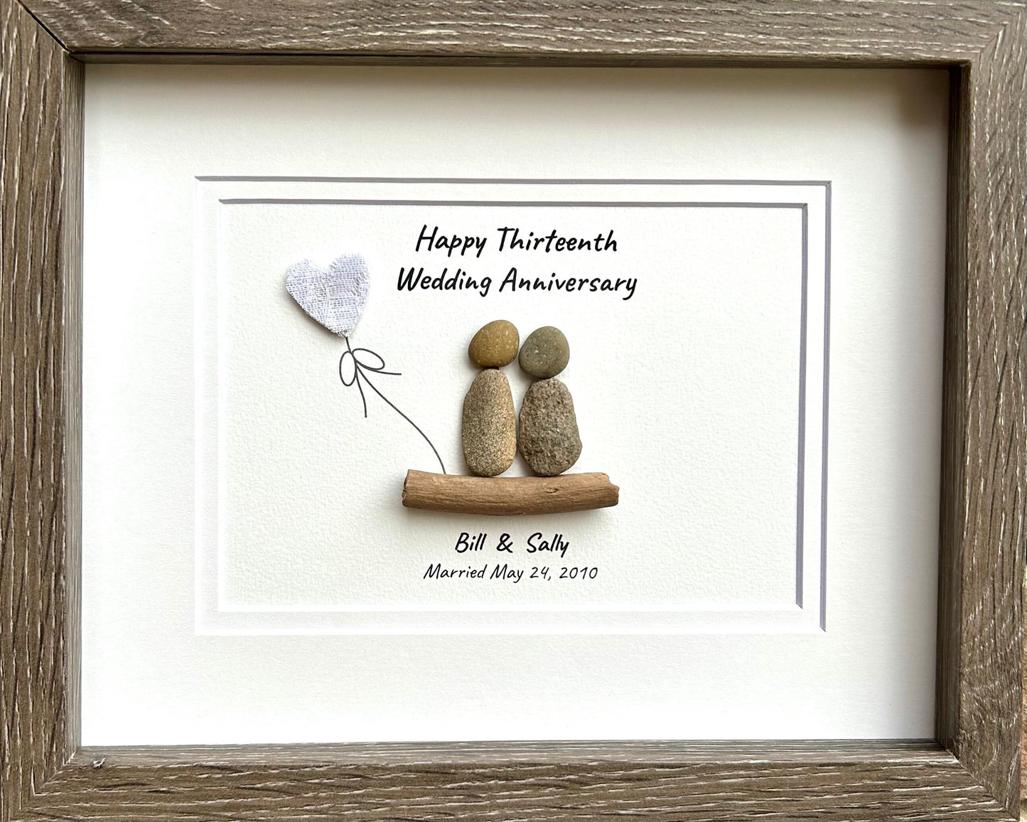 13th Wedding Anniversary Personalized Gift, Lace Thirteenth Anniversary Art, Lace Anniversary Gift for Wife, Husband, Friends