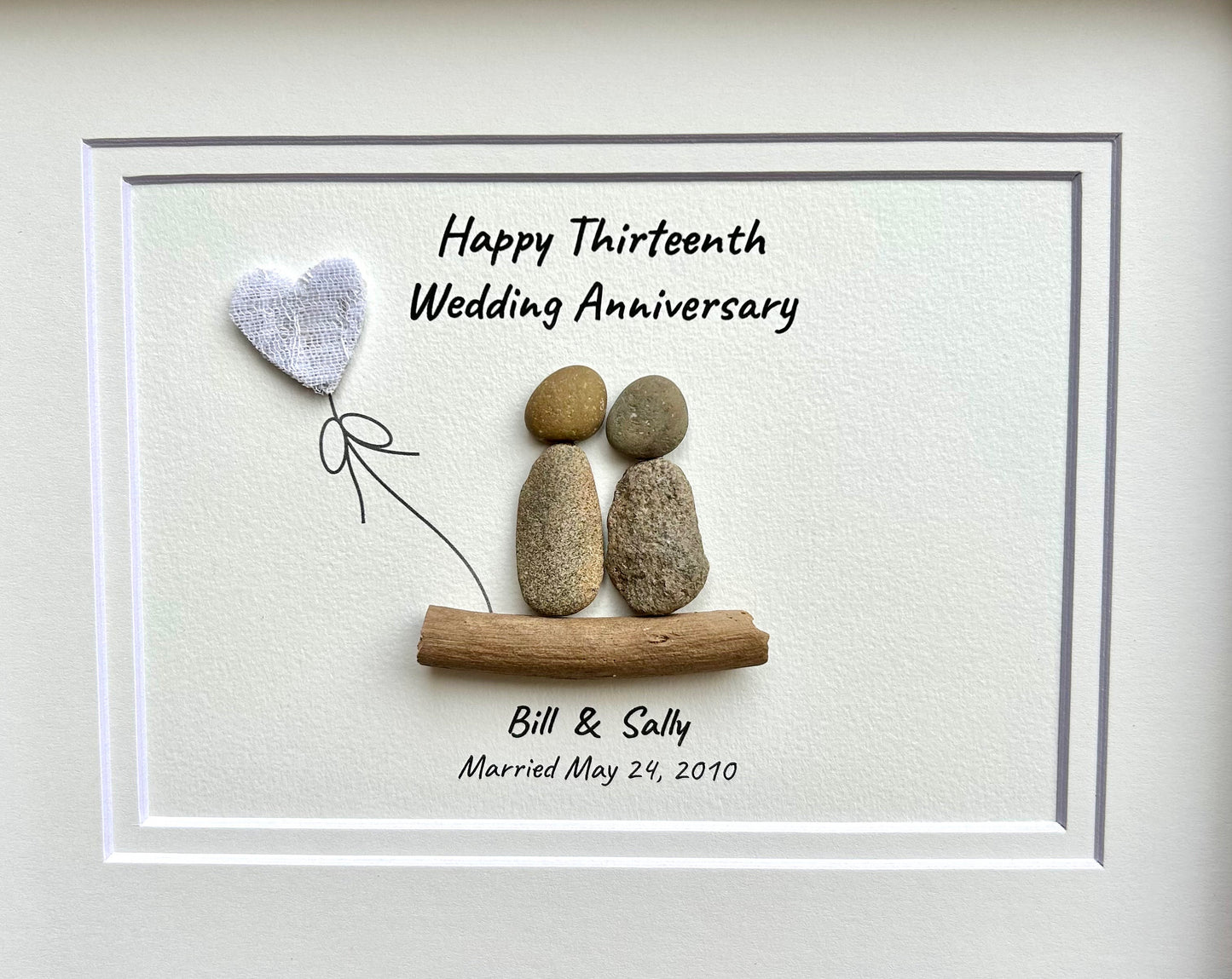 13th Wedding Anniversary Personalized Gift, Lace Thirteenth Anniversary Art, Lace Anniversary Gift for Wife, Husband, Friends